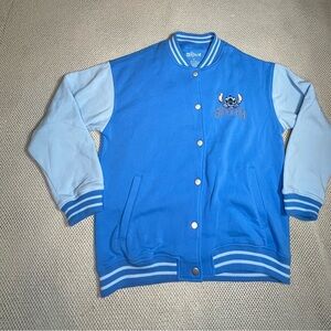 Disney Lilo & Stitch French Terry Varsity Bomber Jacket  size S women